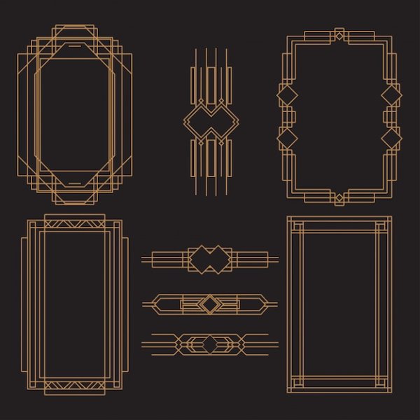 Рамка в стиле ар деко