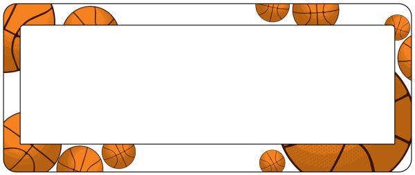 Рамка с баскетбольными мячами