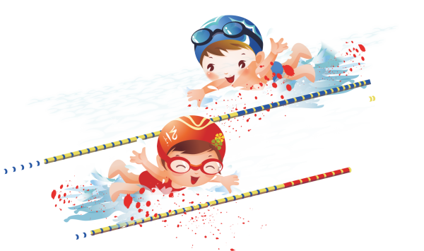 Мультяшные пловцы