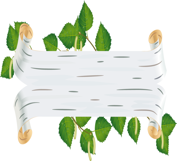 Рамка с березовыми листочками