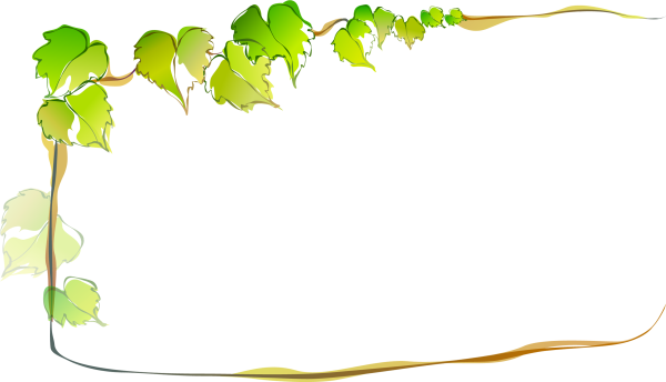 Рамка листья на прозрачном фоне