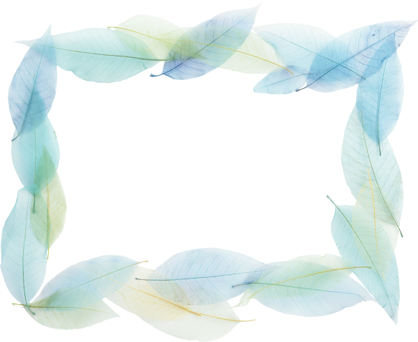 Акварельные листочки рамка
