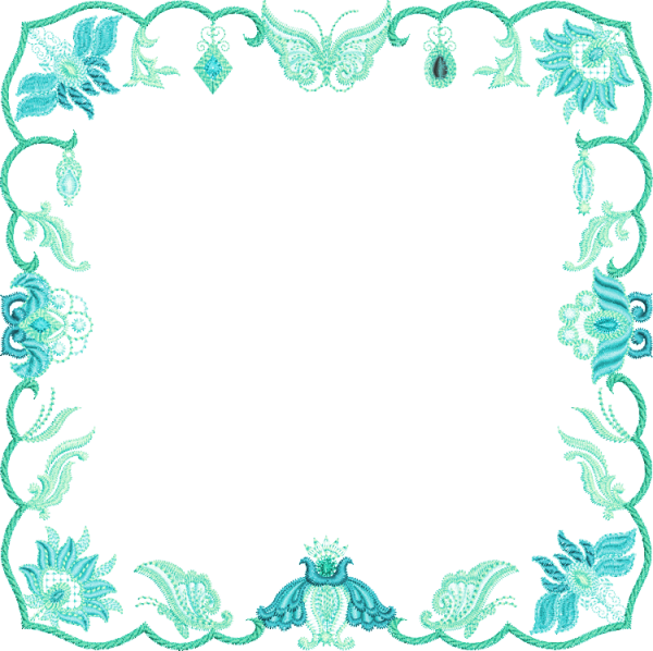 Рамка бирюзовая клипарт