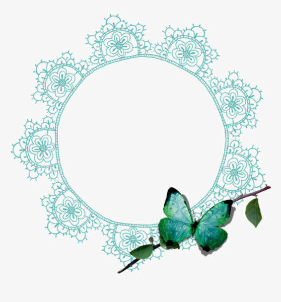 Бирюзовая Цветочная рамка