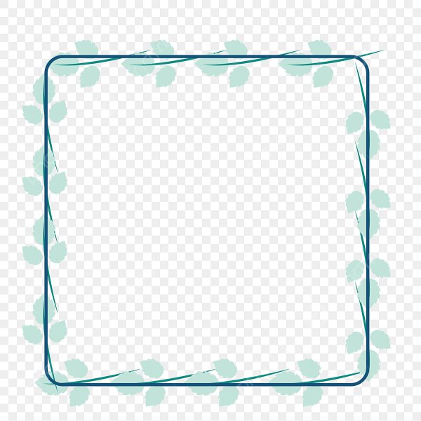 Бирюзовая квадратная рамка
