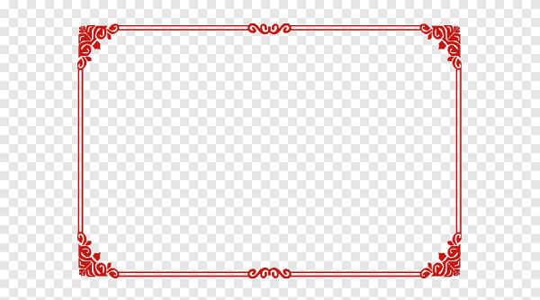 Рамка с красным орнаментом