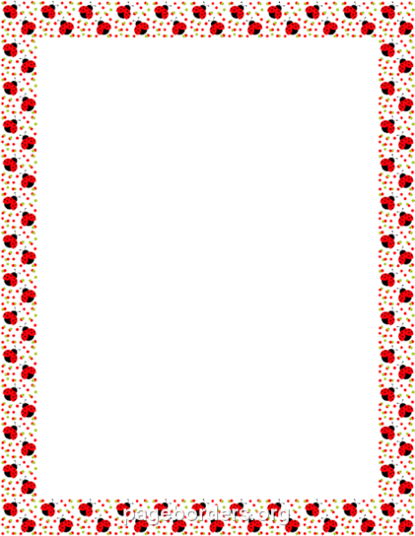 Рамка с божьими коровками для текста