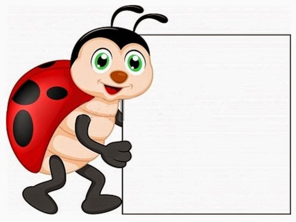 Божья коровка в рамке рисунок