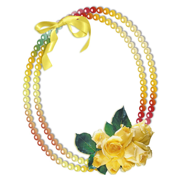 Овальная рамка с лентой