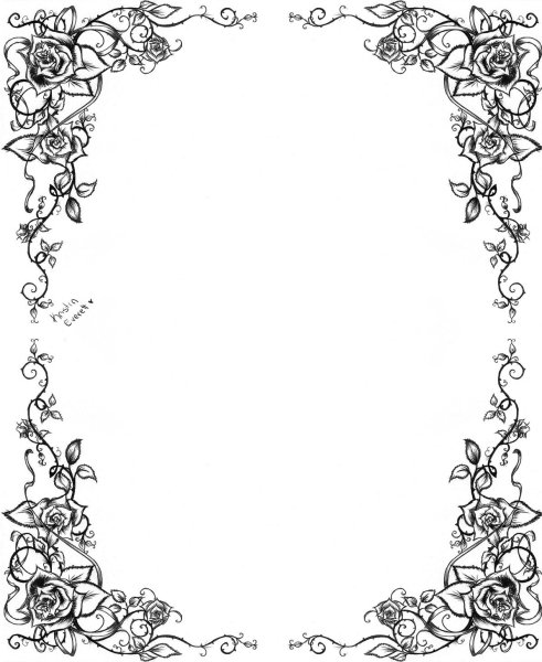 Рамка черно белая