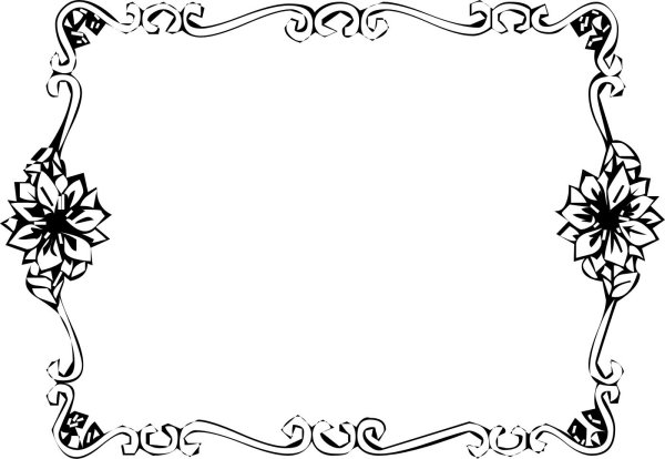 Рамка черно белая горизонтальная