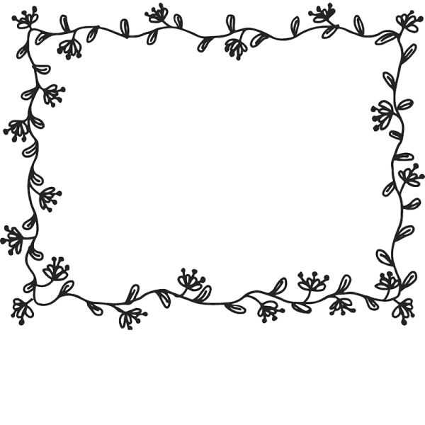 Рамка для текста черно-белая