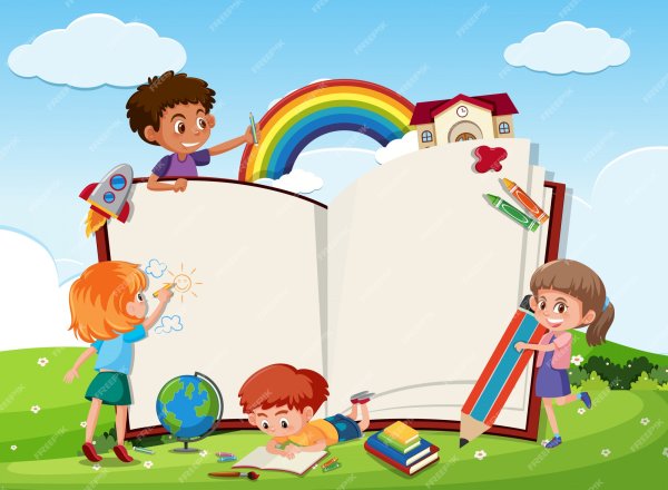 Фон с книжками для детей