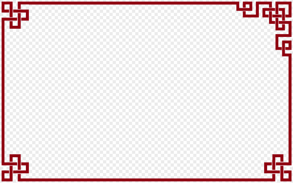 Рамки в китайском стиле красная