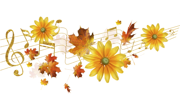 Осенние элементы на прозрачном фоне