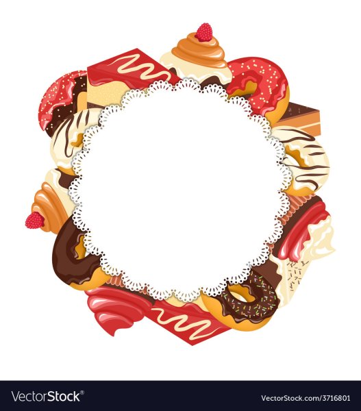 Рамка из тортиков круглая