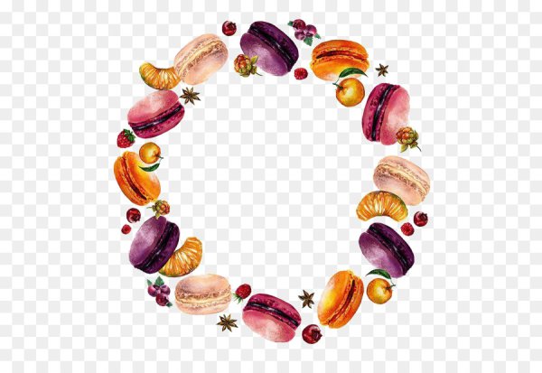 Рамка круглая с едой