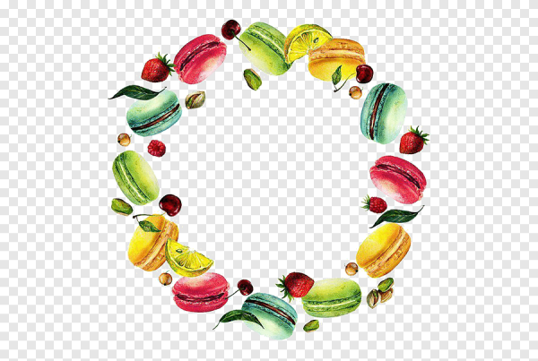 Круглая рамка из фруктов