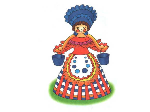 Дымковская Барыня вектор