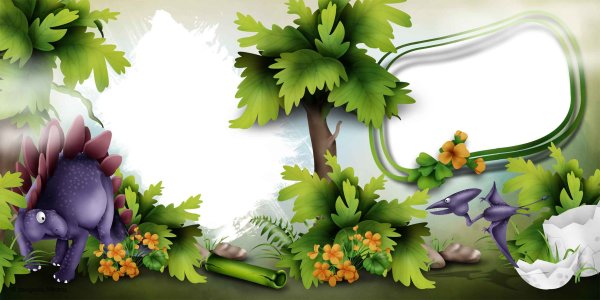 Рамки для фотографий с динозаврами