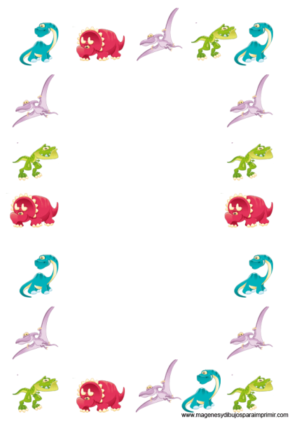 Рамка с динозаврами для текста