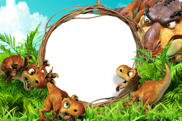 Рамки с динозаврами для фотошопа