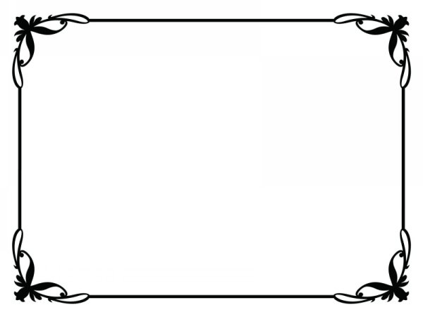 Рамка черно белая горизонтальная