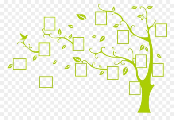 Векторное дерево с фоторамками