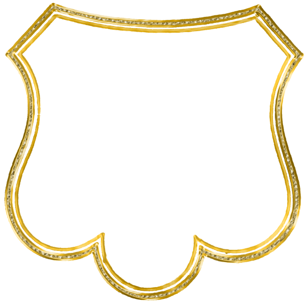 Золотистые фигурные рамки