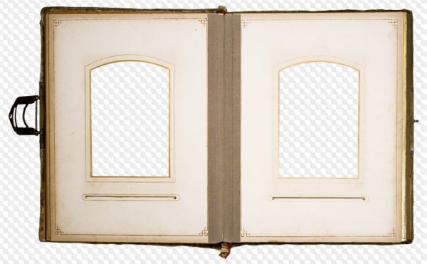 Открытый альбом на прозрачном фоне