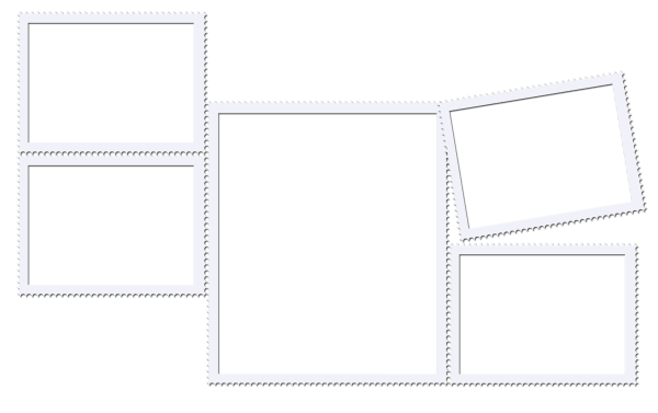 Несколько рамок на прозрачном фоне