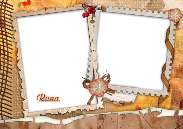 Рамка двойная на прозрачном фоне