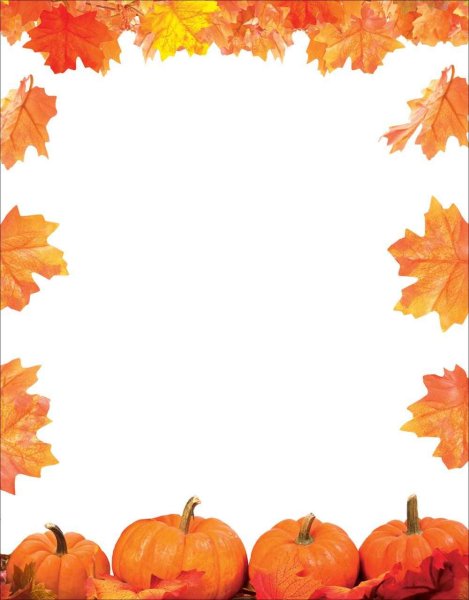 Осенняя рамка для ворда