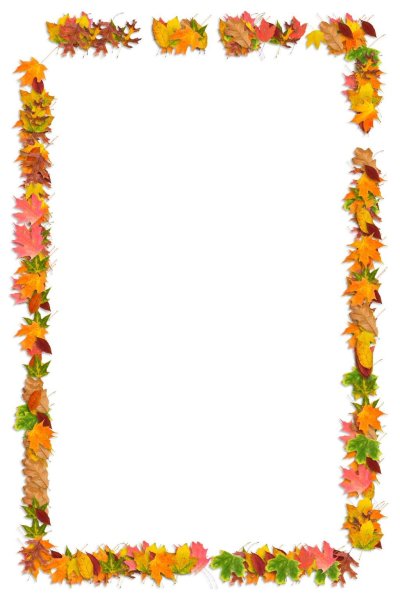 Осенняя рамка на прозрачном фоне