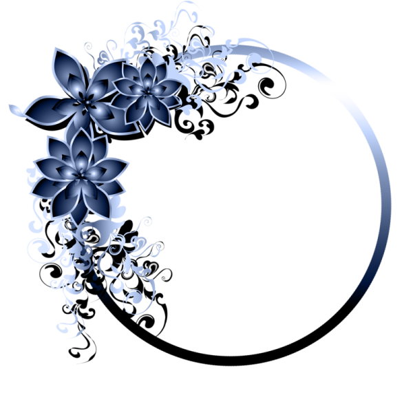 Круглый цветочный орнамент