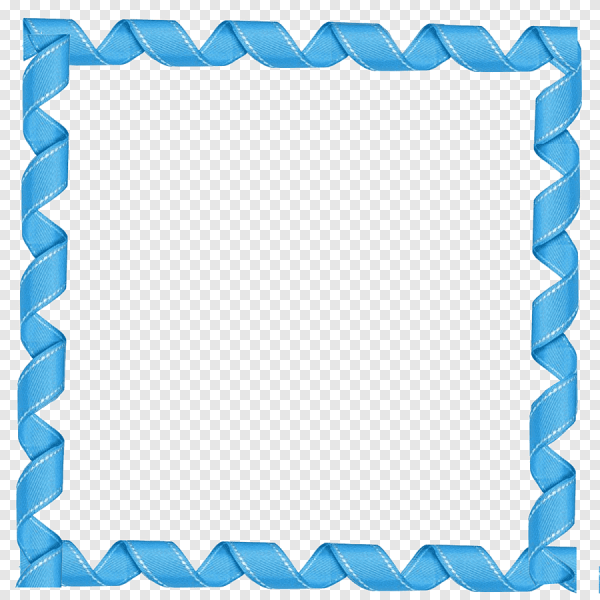 Синяя рамка на прозрачном фоне
