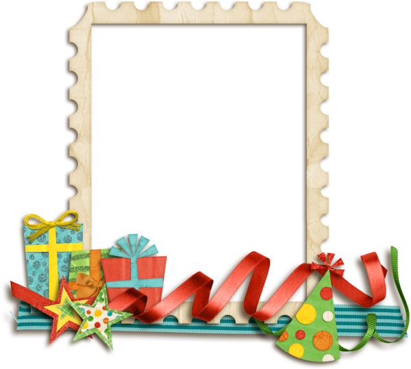 Рамочка с днем рождения на прозрачном фоне