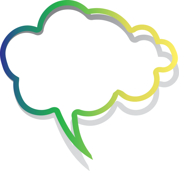 Стикер облако для текста