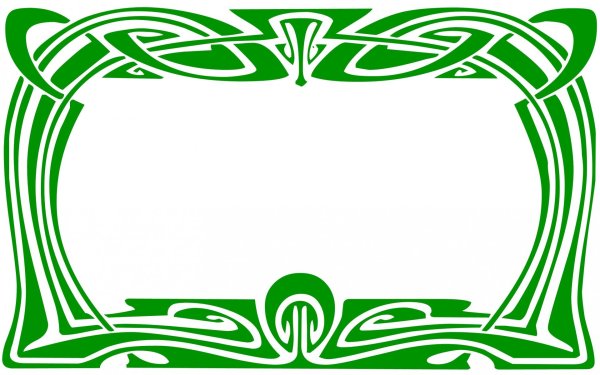 Рамка для надписи зеленая