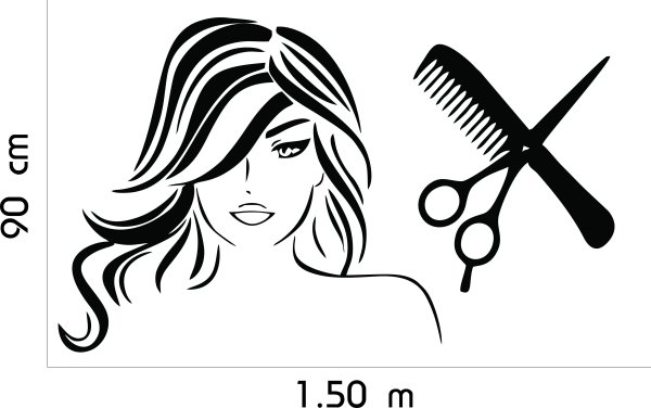 Визитка парикмахера черно белая