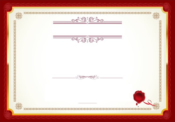 Красная рамка для сертификата