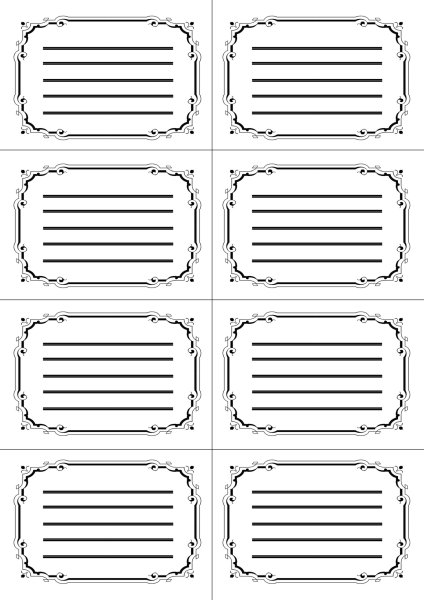 Шаблон для подписи тетради