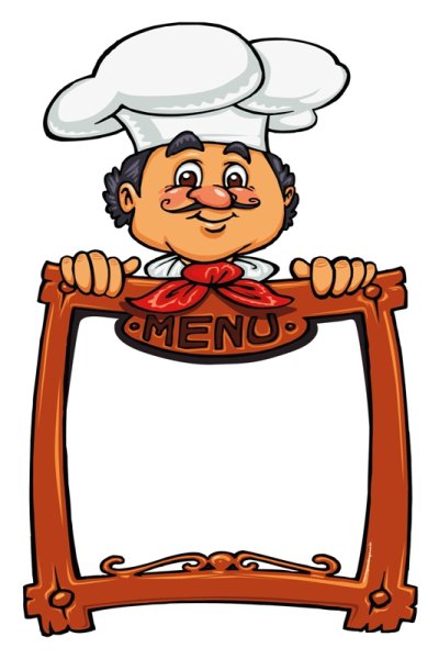 Повар с меню