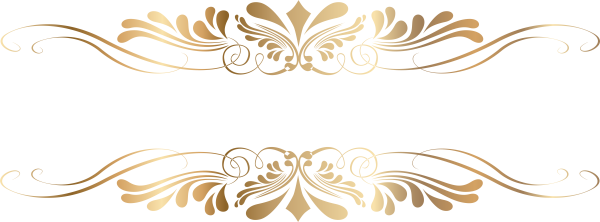 Золотые вензеля на прозрачном фоне