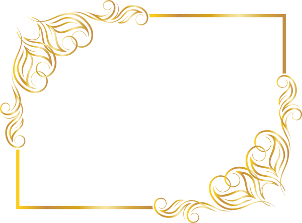 Золотая рамка для пригласительных