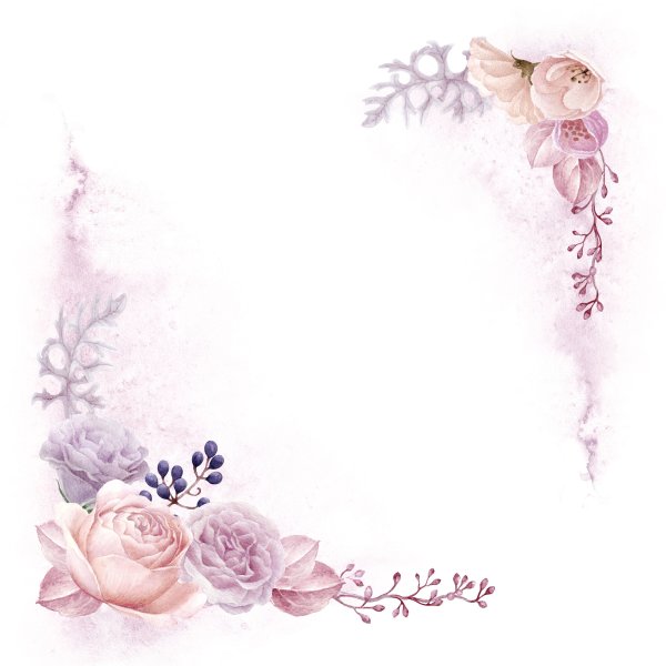 Цветочные рамки для приглашений