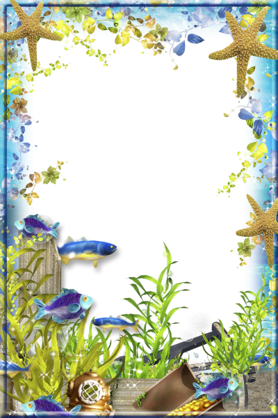 Рамка с рыбками вертикальная