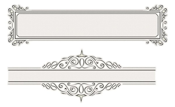 Винтажные рамки для заголовка