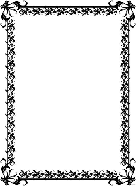 Рамка для текста черно-белая