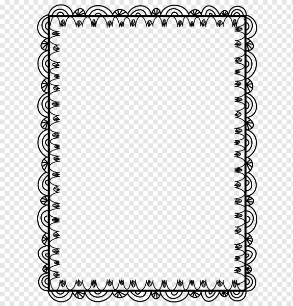 Рамка для документа черно белая